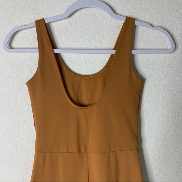 Girlfriend collective brown scoop unitard one piece XS - Picture 6 of 9